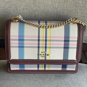 NWT！COACH Klare Crossbody Bag With Plaid Print（COACH CBI85）fast shipping